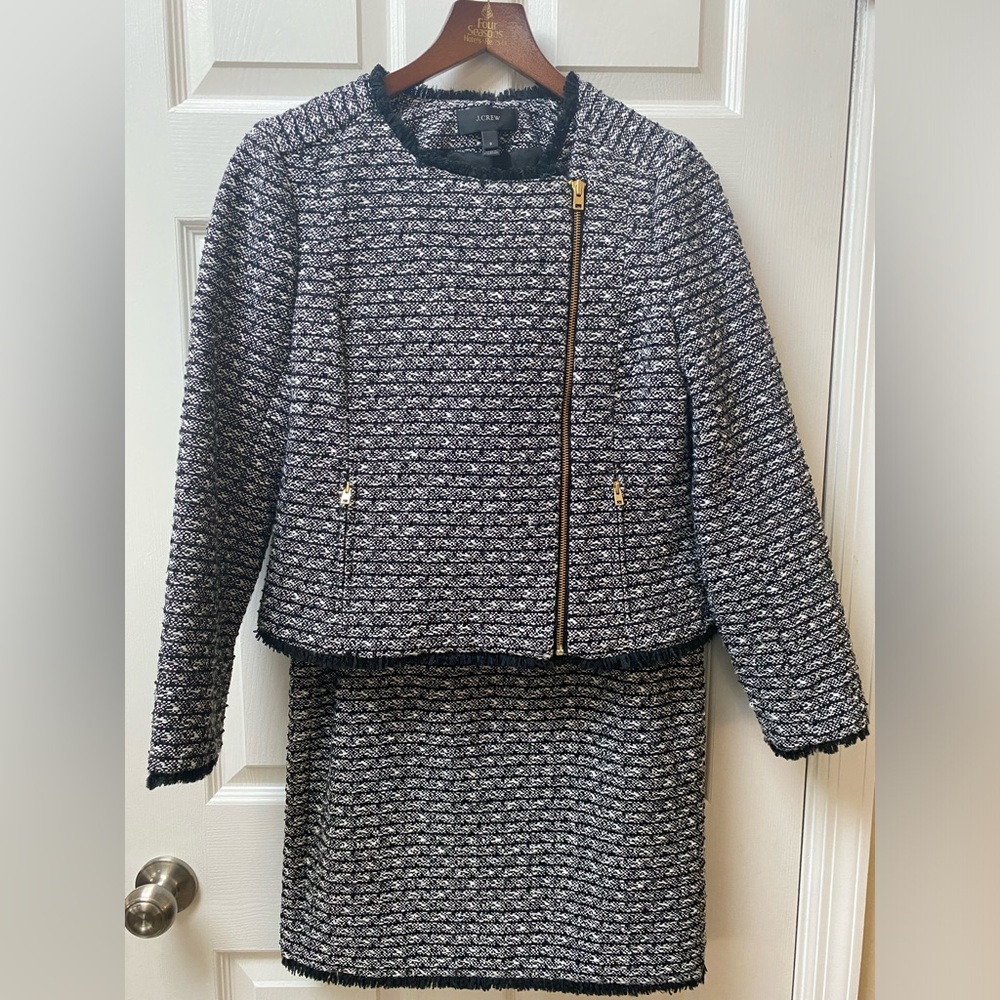 JCrew Women's 2piece Tweed Suit | Jacket SZ8 |Skirt SZ6